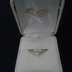 VINTAGE 14K Gold Engagement Ring Pear Diamond